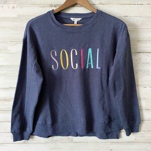 NWT Wildfox Social Pullover Sweatshirt XS